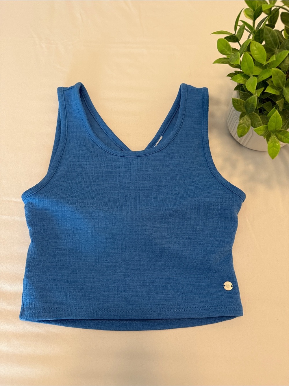 Women’s Blue Roxy Ribbed Tank Top